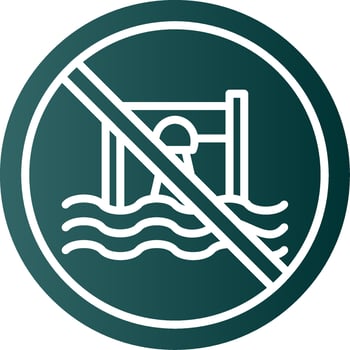 Prohibited Sign Glyph Gradient Icon vector
