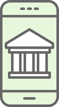 Mobile Banking Fillay Icon Design vector