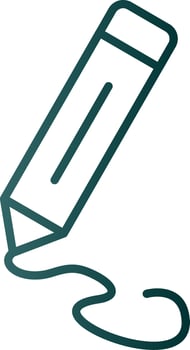 Pencil Line Gradient Icon vector