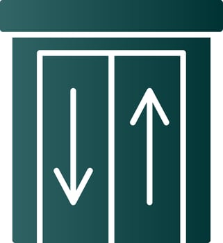 Elevator Glyph Gradient Icon vector
