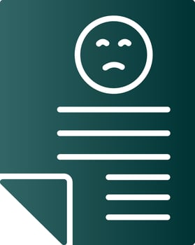 Bad Review Glyph Gradient Icon vector