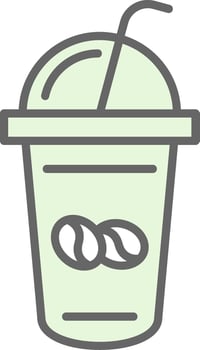 Coffee Shake Fillay Icon Design vector