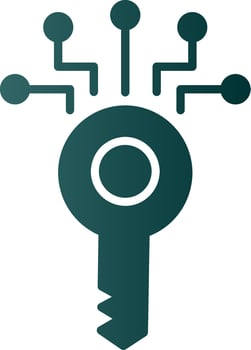 Digital Key Glyph Gradient Icon vector