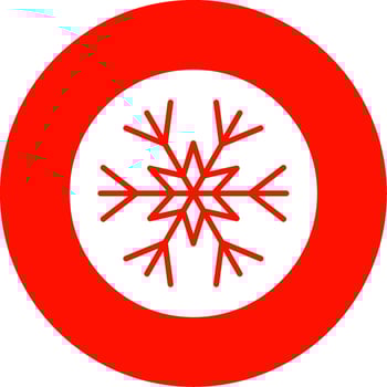 Snowflake Multi Color Circle Icon vector