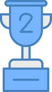 Cup Line Filled Blue Icon vector