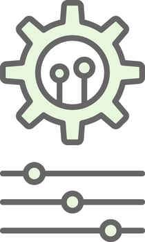 Settings Fillay Icon Design vector