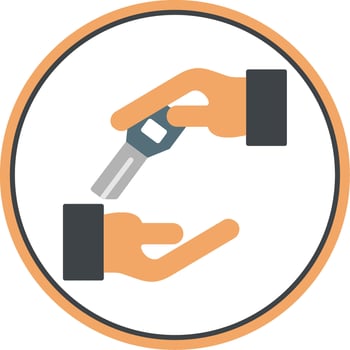 Leasing Flat Circle Icon vector