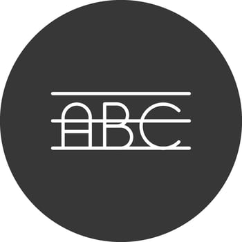 Alphabet Line Inverted Icon Design vector