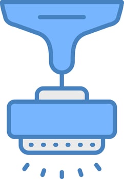 Lamp Line Filled Blue Icon vector
