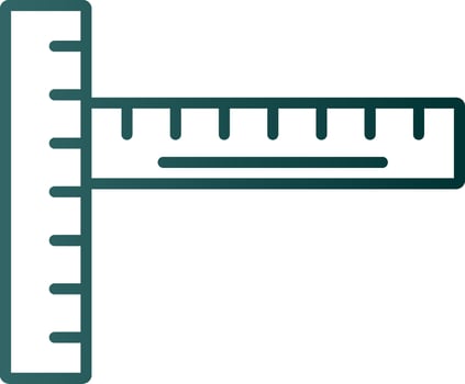 Ruler Line Gradient Icon vector