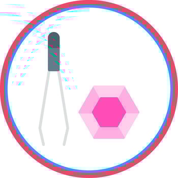 Tweezers Flat Circle Icon vector