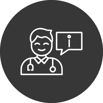 Medical Information Line Inverted Icon Design vector