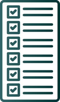 List Line Gradient Icon vector