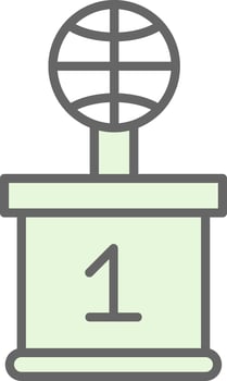 Basketball Fillay Icon Design vector