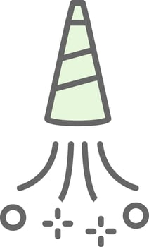 Party Horn Fillay Icon Design vector