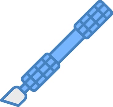 Cutter Line Filled Blue Icon vector