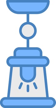 Lamp Line Filled Blue Icon vector