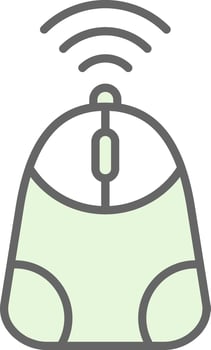 Mouse Fillay Icon Design vector