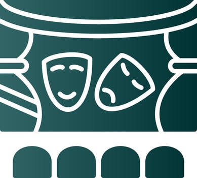 Theatre Glyph Gradient Icon vector