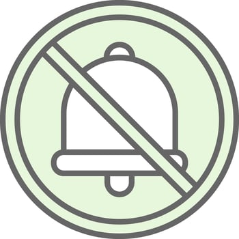 Prohibited Sign Fillay Icon Design vector