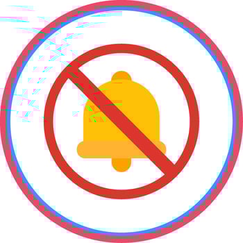 Prohibited Sign Flat Circle Icon vector