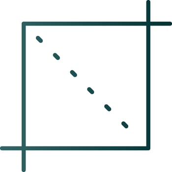 Crop Line Gradient Icon vector