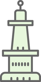 Monument Fillay Icon Design vector