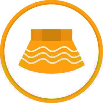 Skirt Flat Circle Icon vector