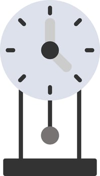 Clock Flat Circle Icon vector