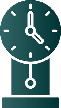 Clock Glyph Gradient Icon vector