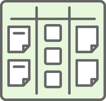 Kanban Fillay Icon Design vector