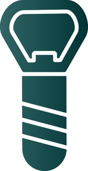 Bottle Opener Glyph Gradient Icon vector