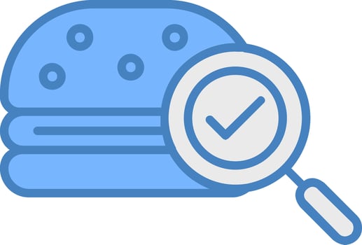 Fast Food Line Filled Blue Icon vector