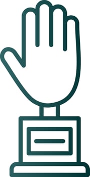 Hand Line Gradient Icon vector