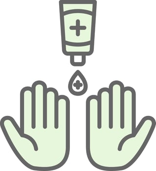 Hand Wash Fillay Icon Design vector