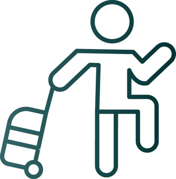 Passenger Line Gradient Icon vector