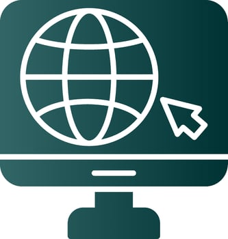 Website Glyph Gradient Icon vector