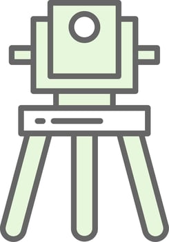 Theodolite Fillay Icon Design vector