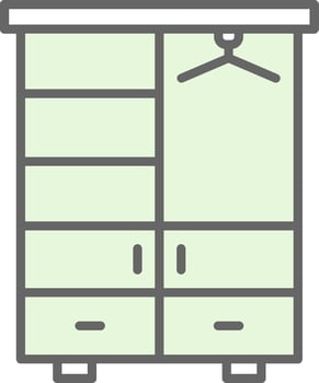 Wardrobe Fillay Icon Design vector