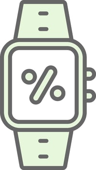 Percentage Fillay Icon Design vector