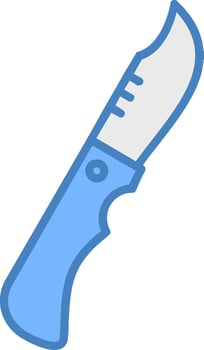Knife Line Filled Blue Icon vector