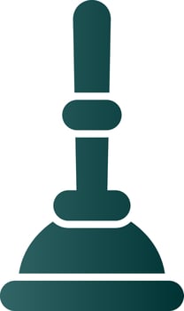 Plunger Glyph Gradient Icon vector