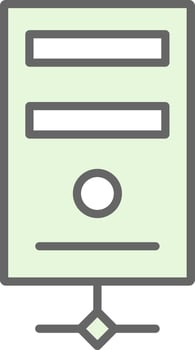 Server Fillay Icon Design vector