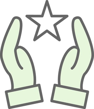 Hands Fillay Icon Design vector