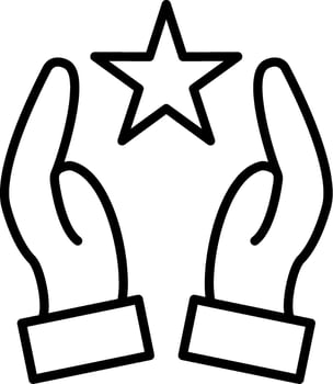 Hands Line Gradient Icon vector
