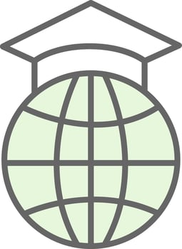 Study Abroad Fillay Icon Design vector