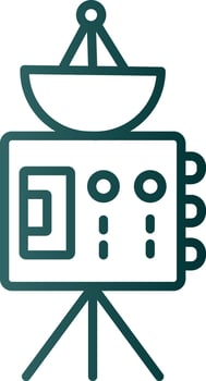 Probe Line Gradient Icon vector