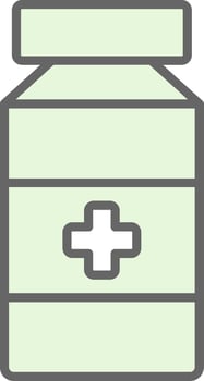 Pill Jar Fillay Icon Design vector