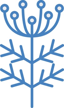 Dill Line Filled Blue Icon vector