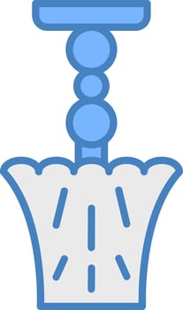 Lamp Line Filled Blue Icon vector